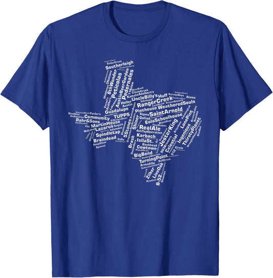 Texas Breweries T-Shirt - T-Shirt | Royal