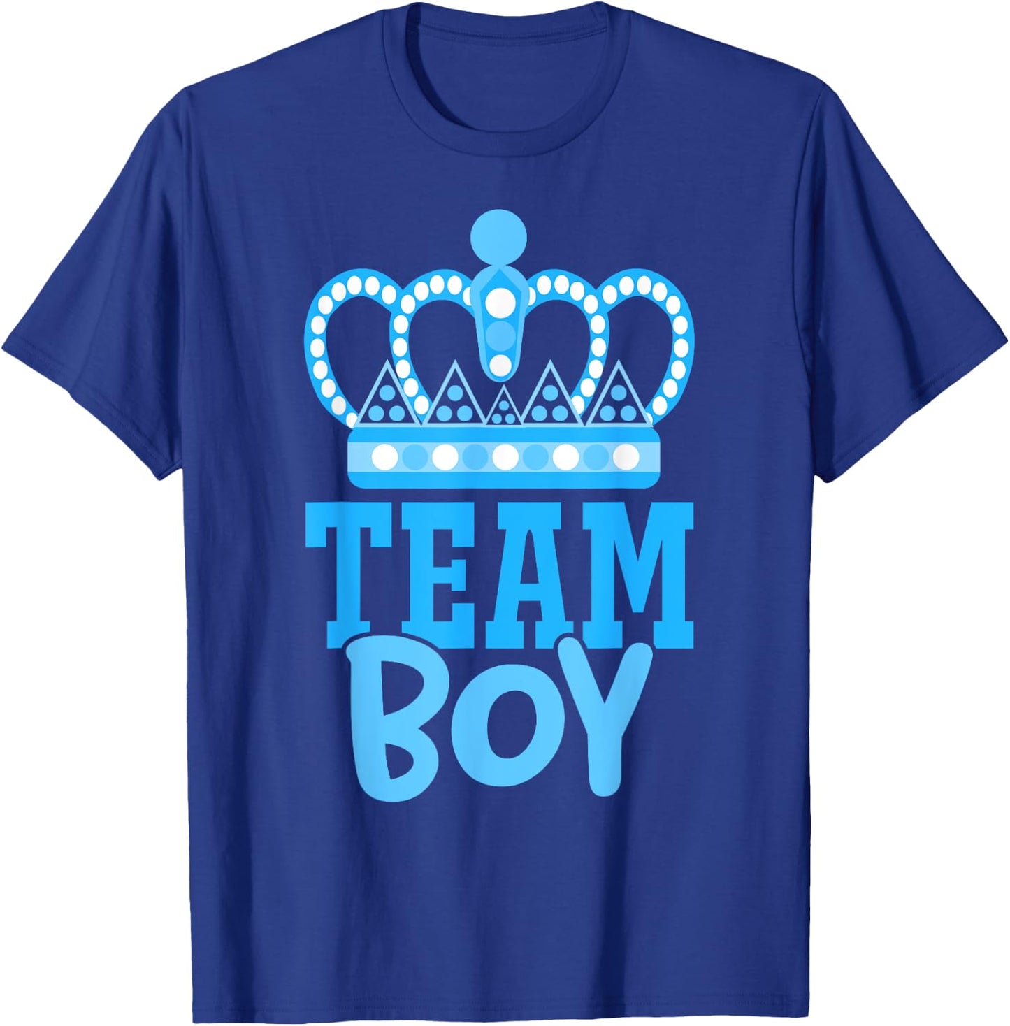 Team Boy Team Girl Blue Gender Reveal Party Matching Family T-Shirt - T-Shirt | Royal