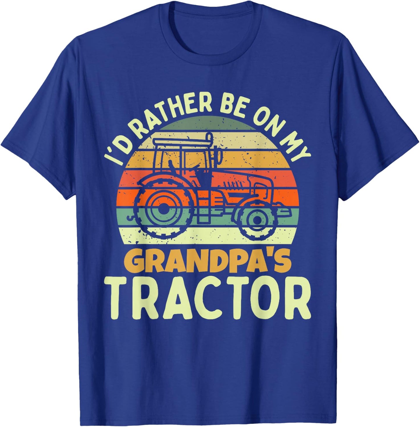 Funny Farmer Kids Farm Tractor T-Shirt - T-Shirt | Royal