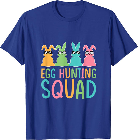 Egg Hunting Squad Crew Family Happy Easter Bunny T-Shirt - T-Shirt | Royal