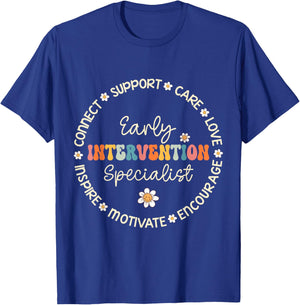 Early Intervention Specialist Appreciation Week Back School T-Shirt - T-Shirt | Royal
