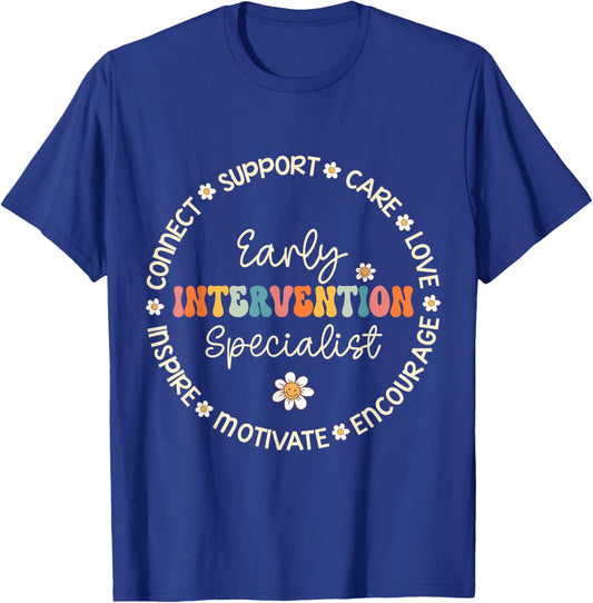 Early Intervention Specialist Appreciation Week Back School T-Shirt - T-Shirt | Royal