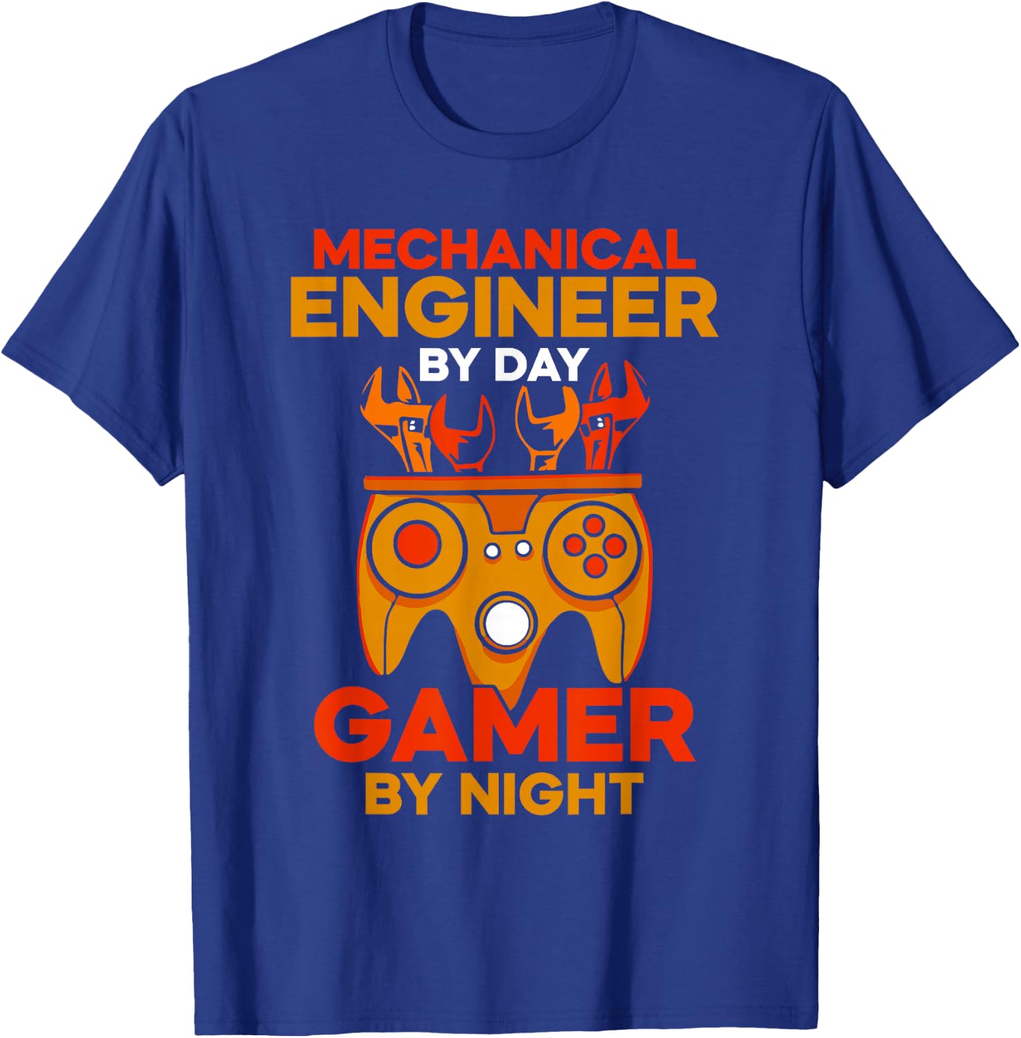 Mechanical Engineer By Day Gamer By Night Mechanical Engineering T-Shirt - T-Shirt | Royal
