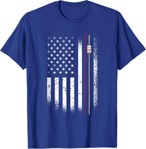 Us Flag Sound Guy - American Audio Engineer T-Shirt - T-Shirt | Royal