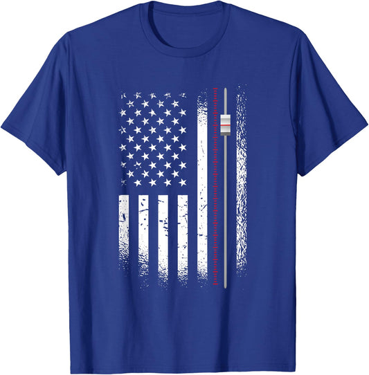 Us Flag Sound Guy - American Audio Engineer T-Shirt - T-Shirt | Royal