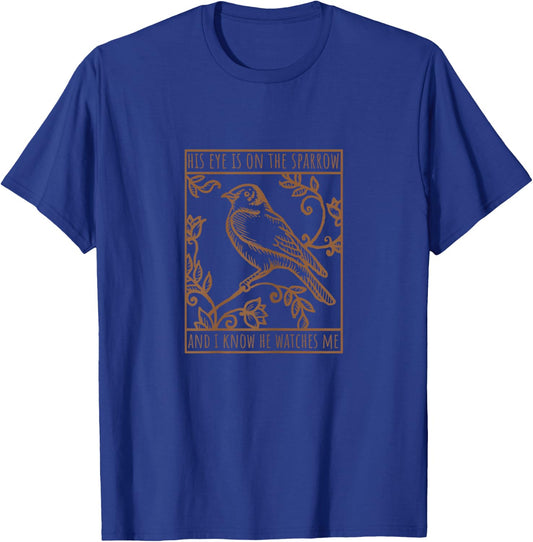 His Eye is on the Sparrow Vintage T-Shirt - T-Shirt | Royal