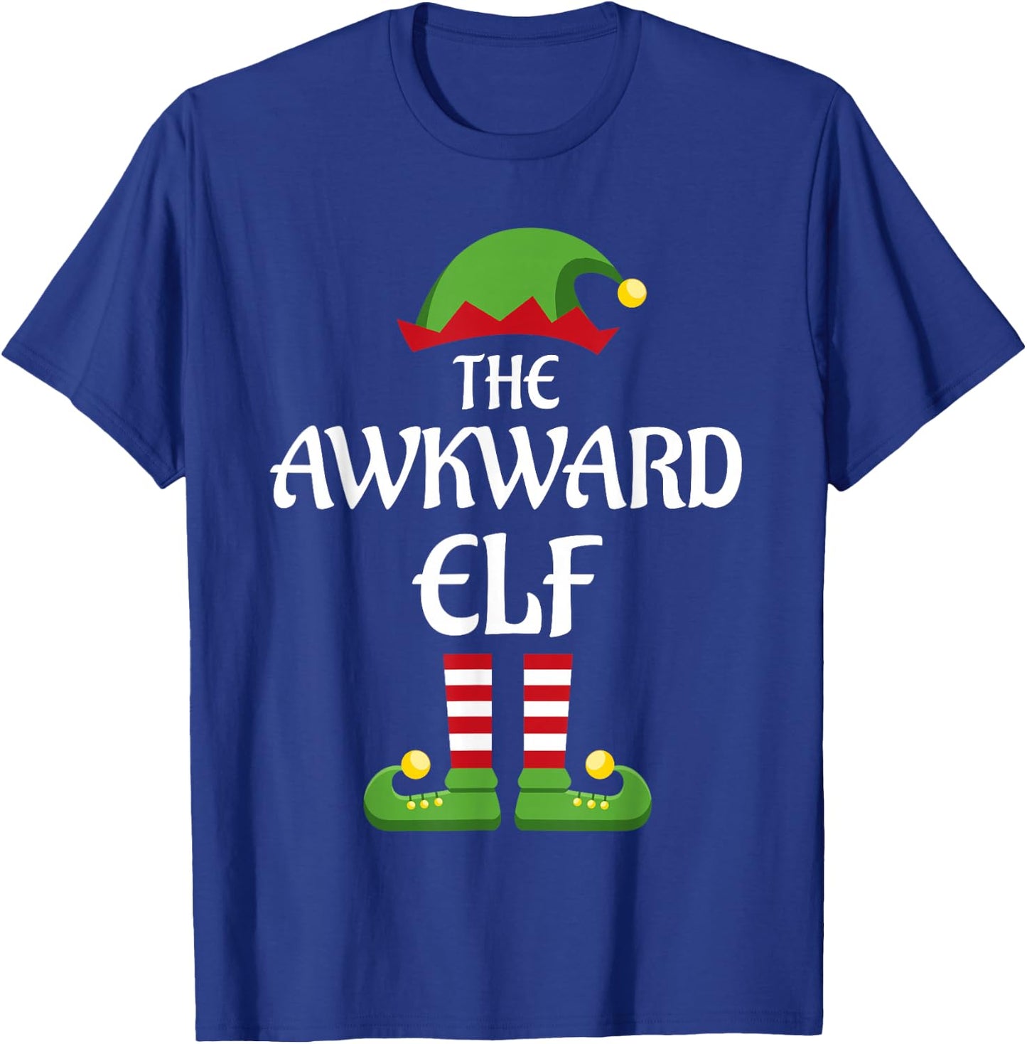 Awkward Elf Family Matching Group Christmas T-Shirt - T-Shirt | Royal