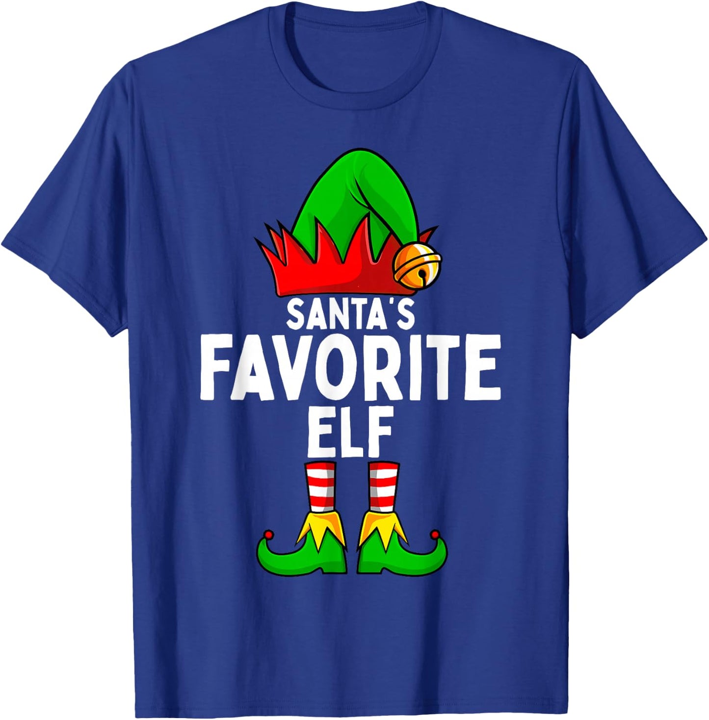 Santa's Favorite Elf Matching Family Christmas T-Shirt - T-Shirt | Royal