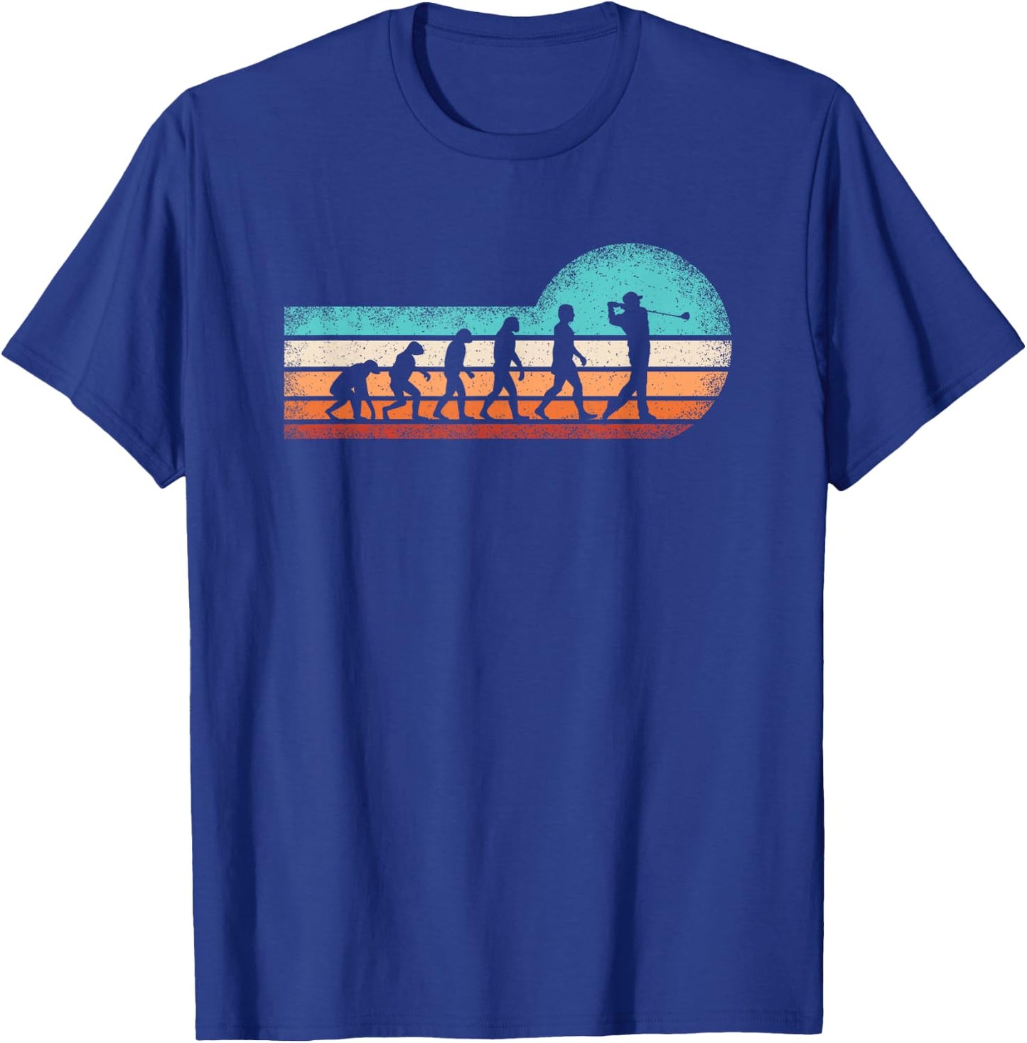 Funny Golf Evolution Retro Golf Lover Golfer Men T-Shirt - T-Shirt | Royal