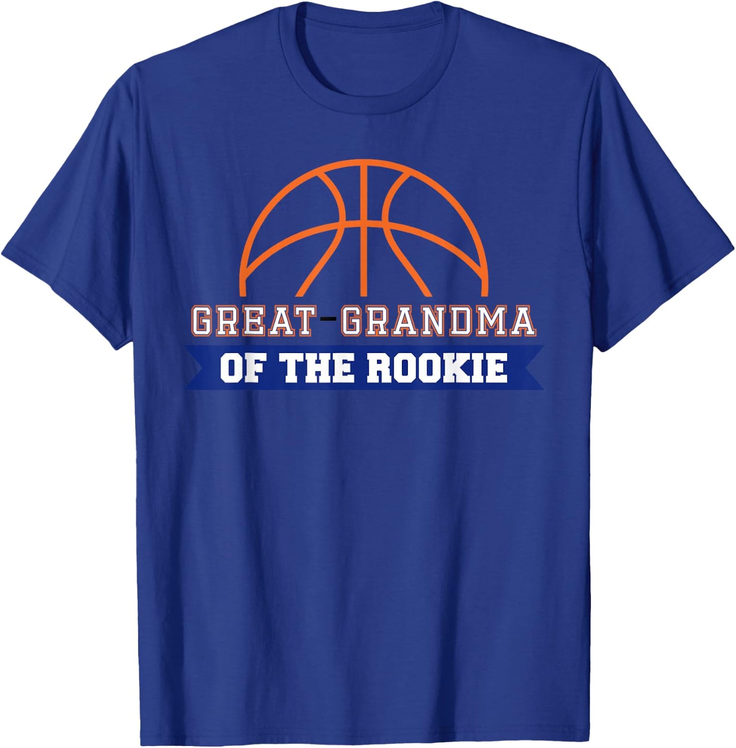 Great-Grandma of Rookie 1st Birthday Basketball Theme T-Shirt - T-Shirt | Royal