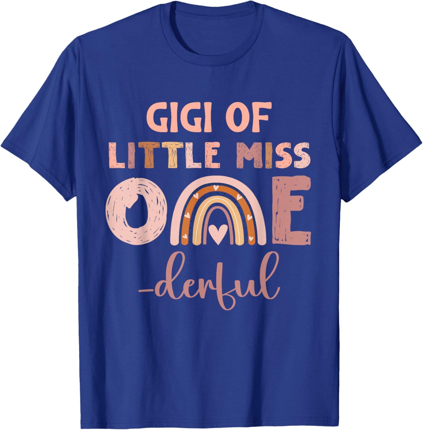 Boho Gigi of Miss Onederful 1st Birthday Girl Cute T-Shirt - T-Shirt | Royal
