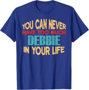 Funny Debbie Personalized First Name Joke Item T-Shirt - T-Shirt | Royal