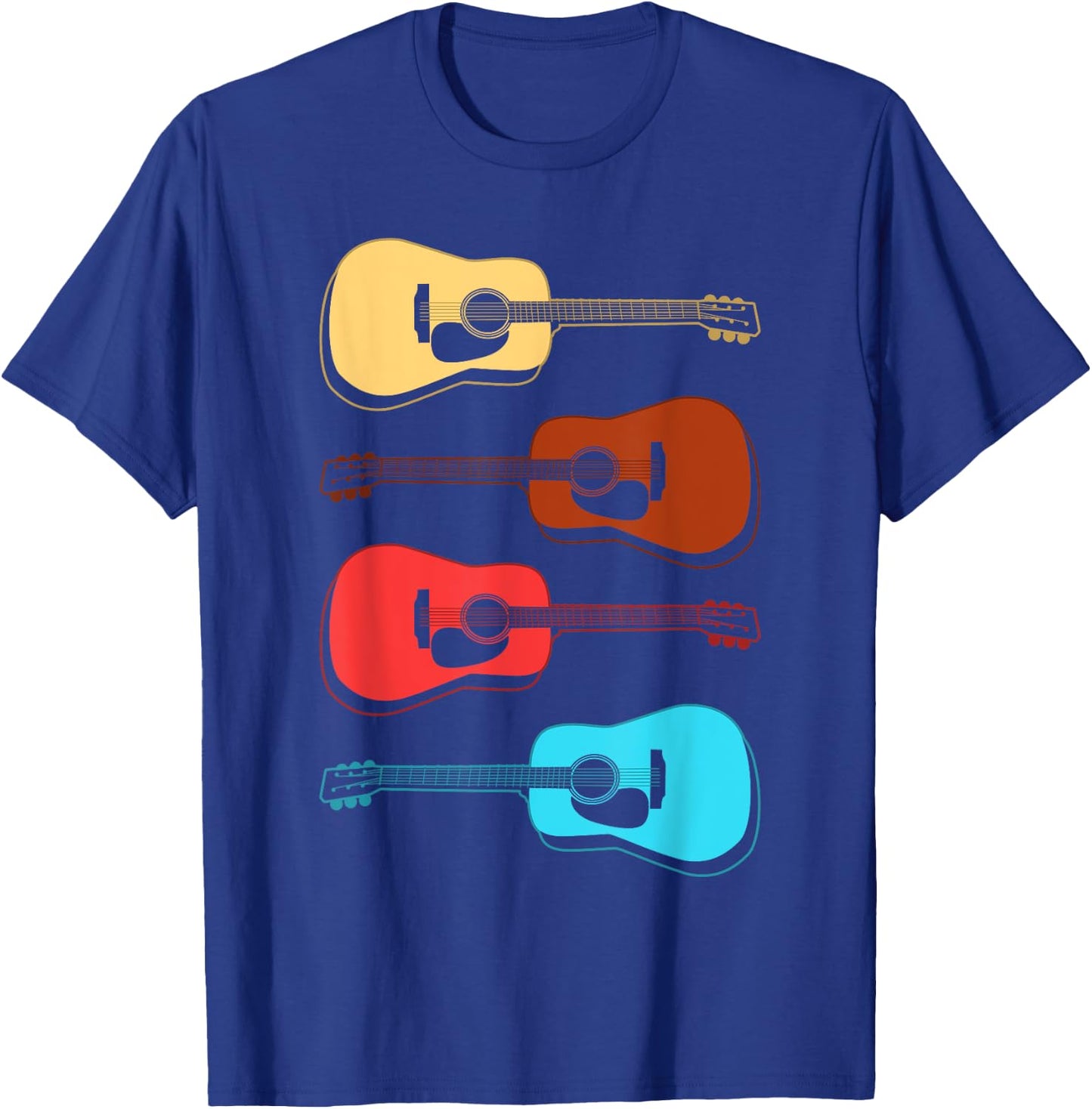Guitar Pajamas Black Guitar -Adults Small Classic Fit Short Sleeve Modern Music T-Shirt - T-Shirt | Royal