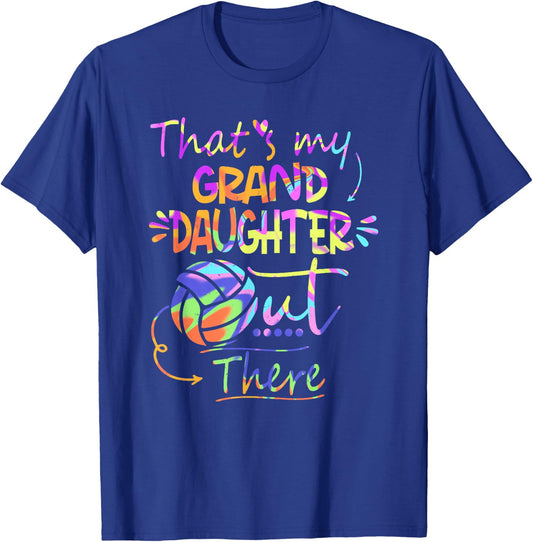 That's My Granddaughter Out There Volleyball For Grandma T-Shirt - T-Shirt | Royal