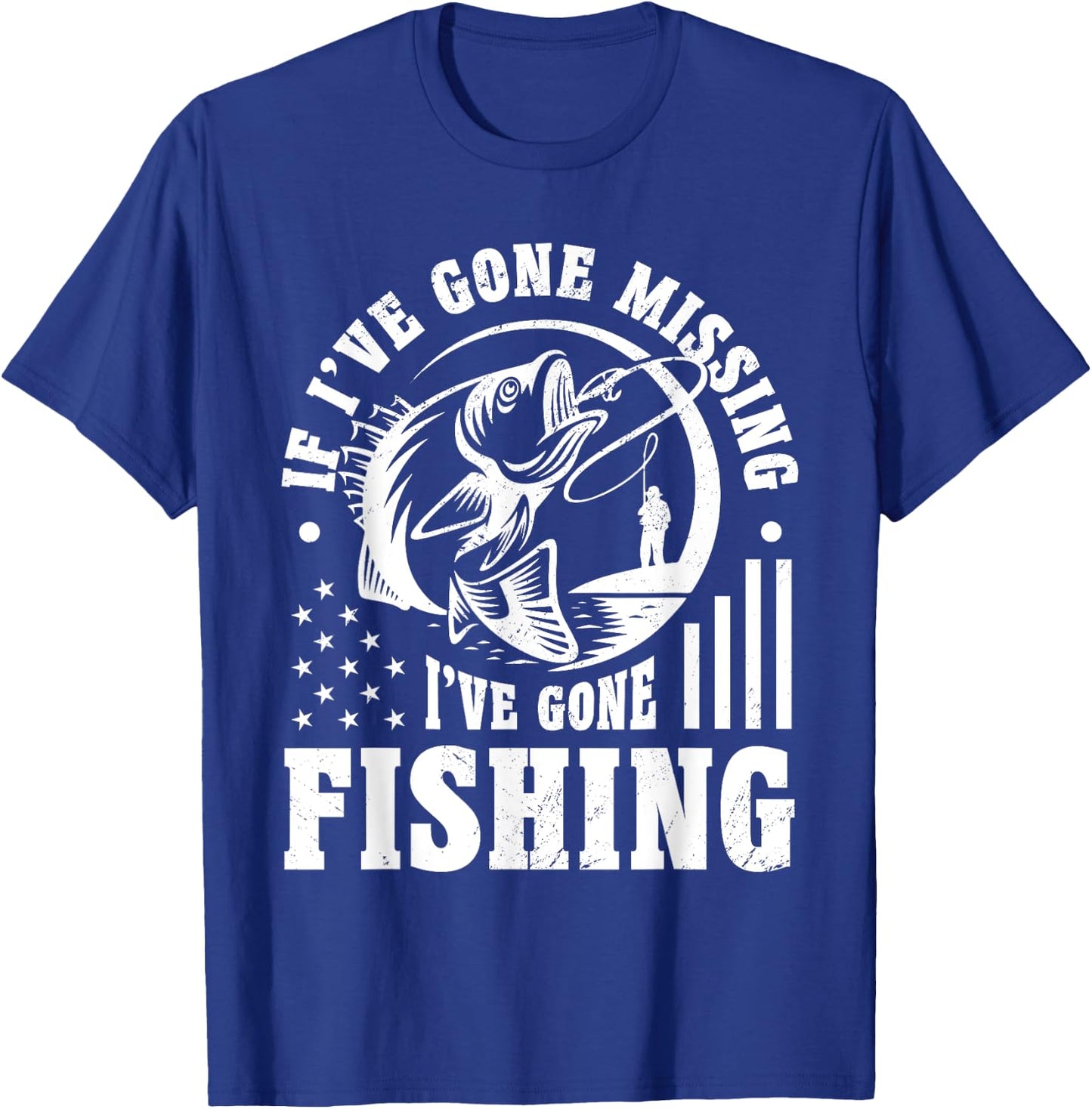 If I've Gone Missing Funny Fishing T-Shirt - T-Shirt | Royal