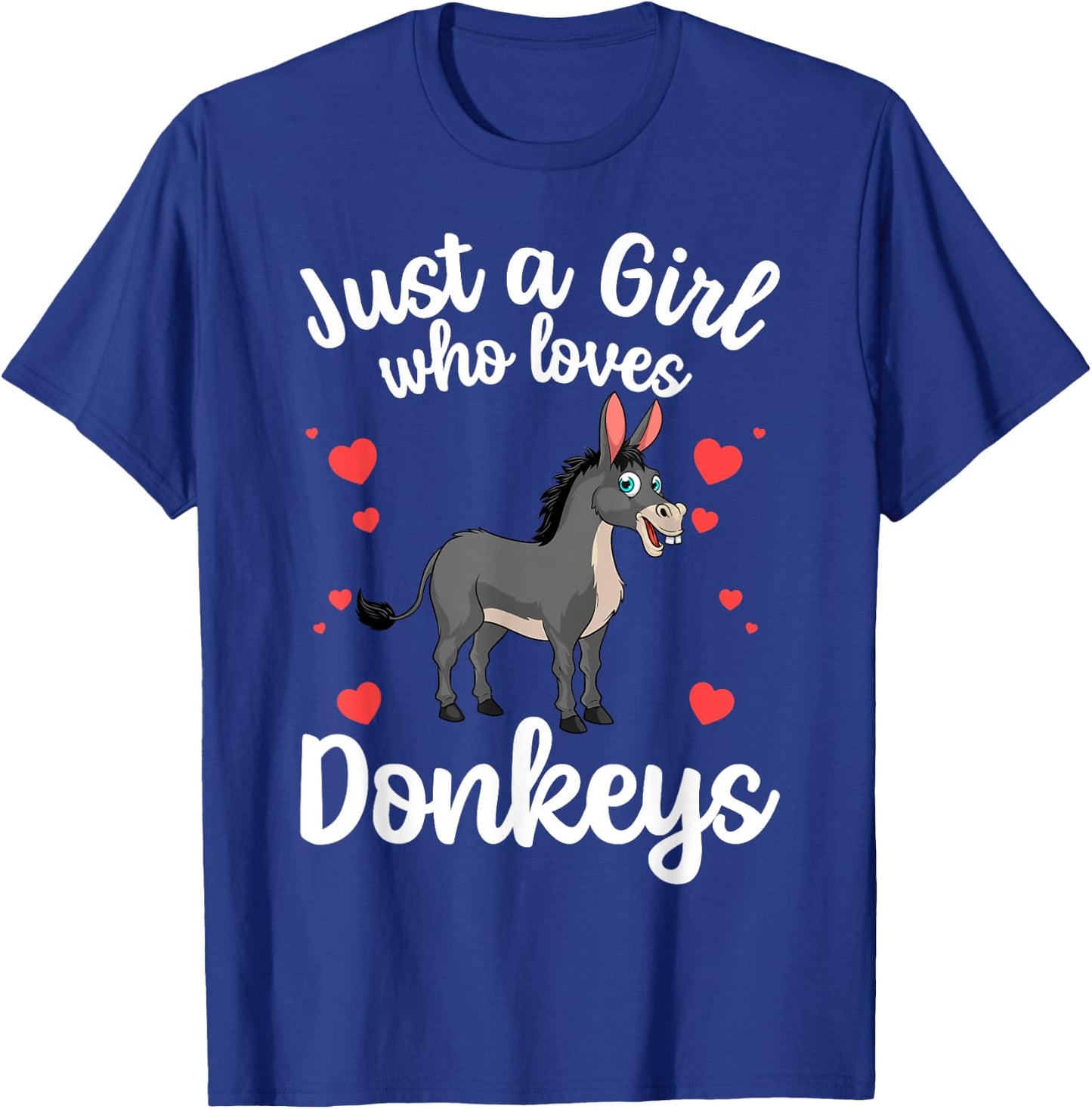 Cute Donkey Design For Girls Women Donkey Lover Foal Animal T-Shirt - T-Shirt | Royal