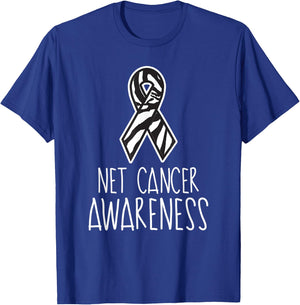 NET Neuroendocrine Cancer Awareness Zebra Ribbon Walk Group T-Shirt - T-Shirt | Royal