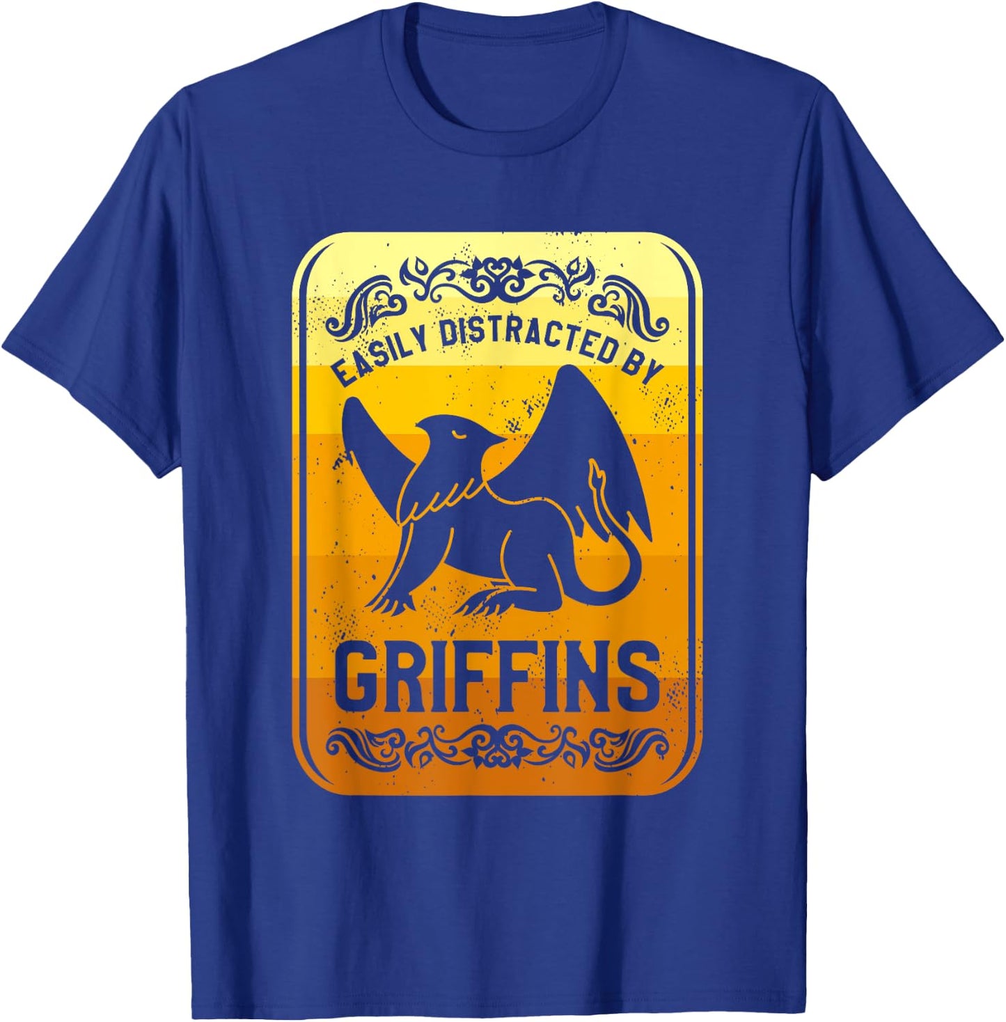 Easily Distracted By Griffins Gryphon Griffin Lover T-Shirt - T-Shirt | Royal