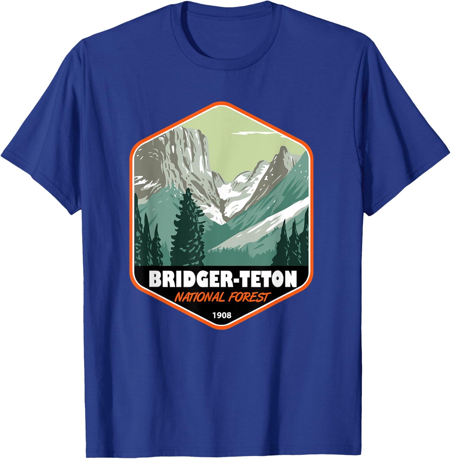 Bridger Teton National Forest Continental Divide Badge T-Shirt - T-Shirt | Royal