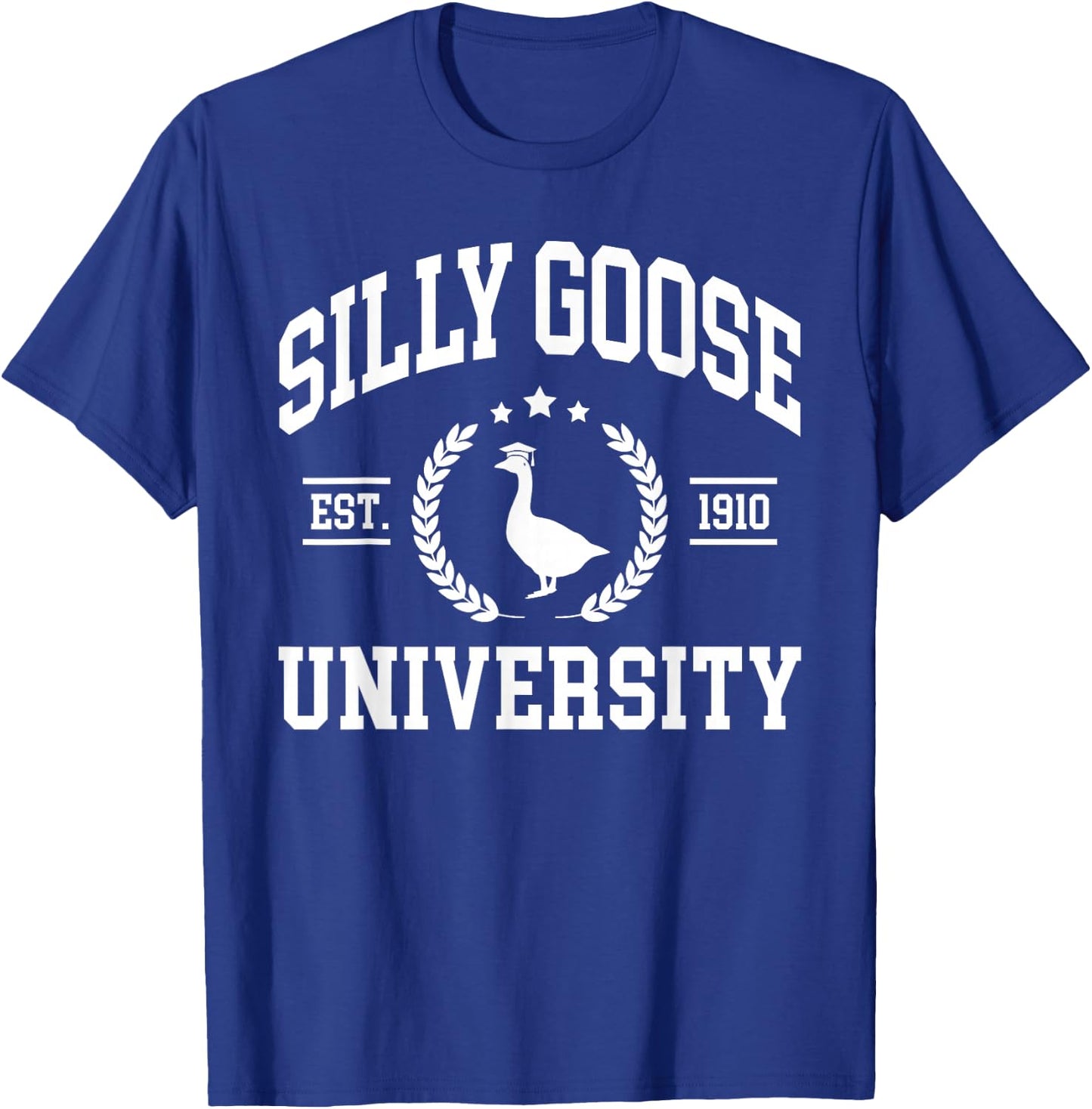 Funny Shirts Women, Vintage Silly Goose University T-Shirt - T-Shirt | Royal