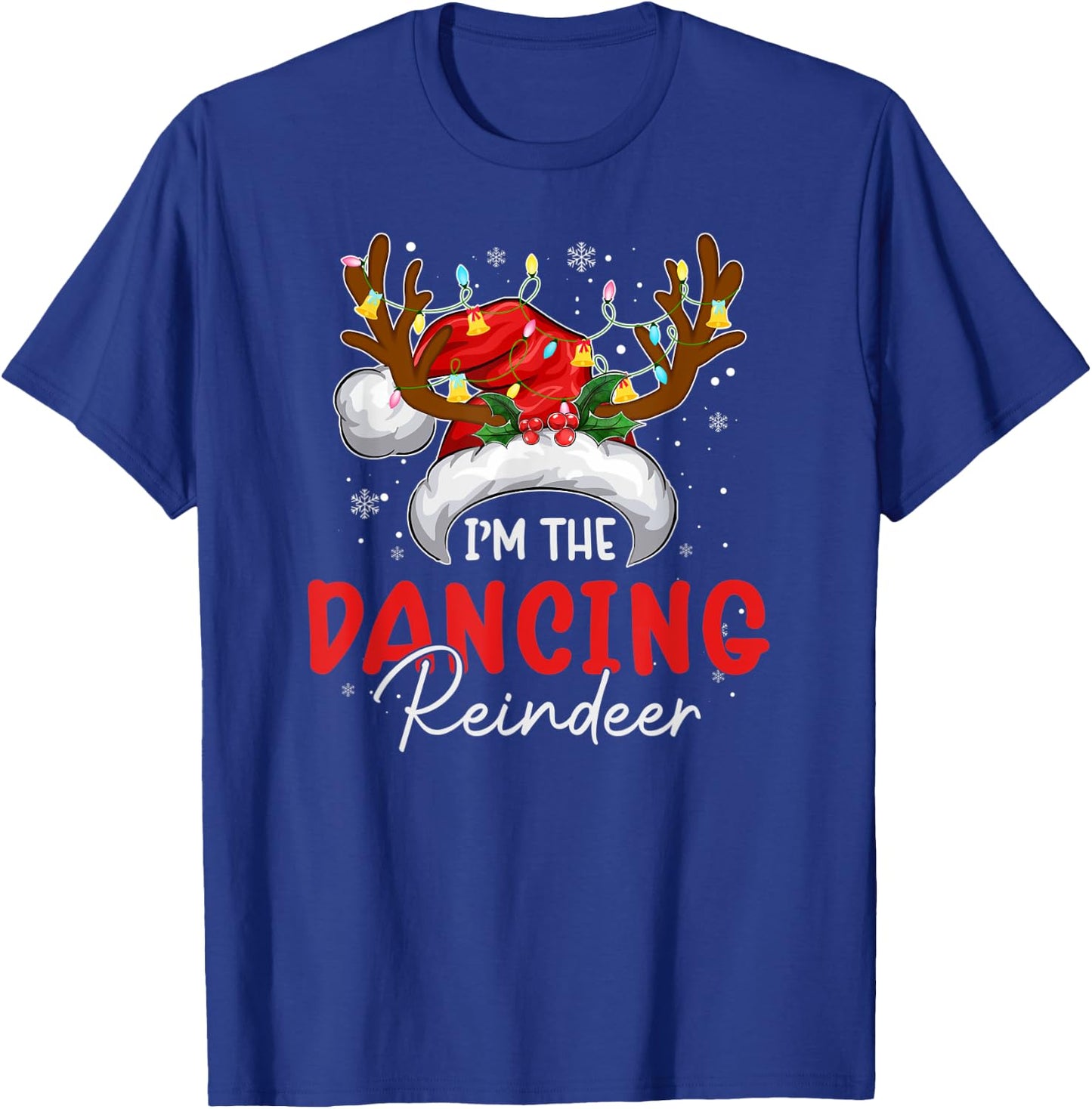 mb I'm The Dancing Reindeer Christmas Funny Family Pajamas T-Shirt - T-Shirt | Royal