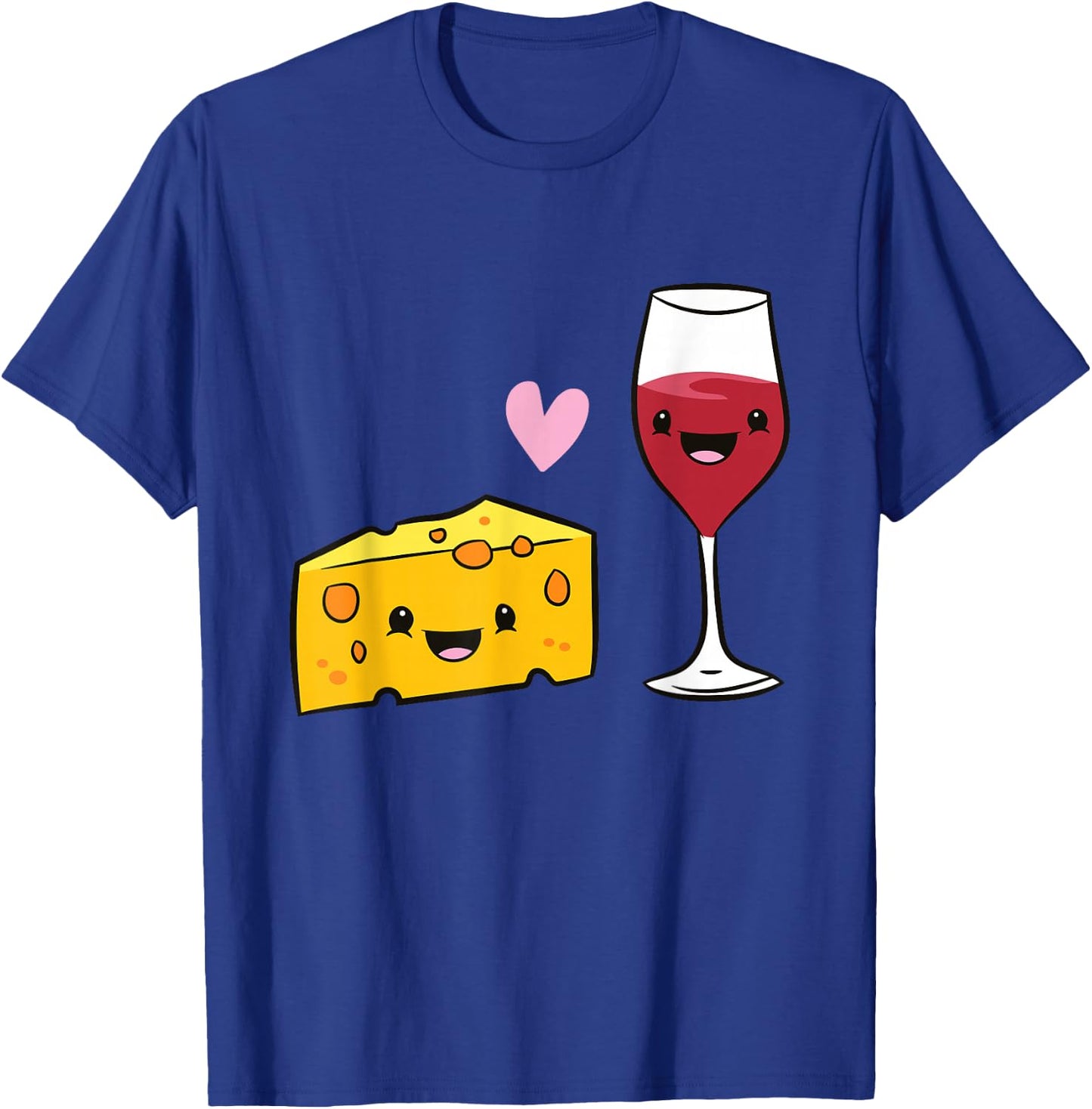 Wine And Cheese Food Pair Love Cheese And Wine T-Shirt - T-Shirt | Royal