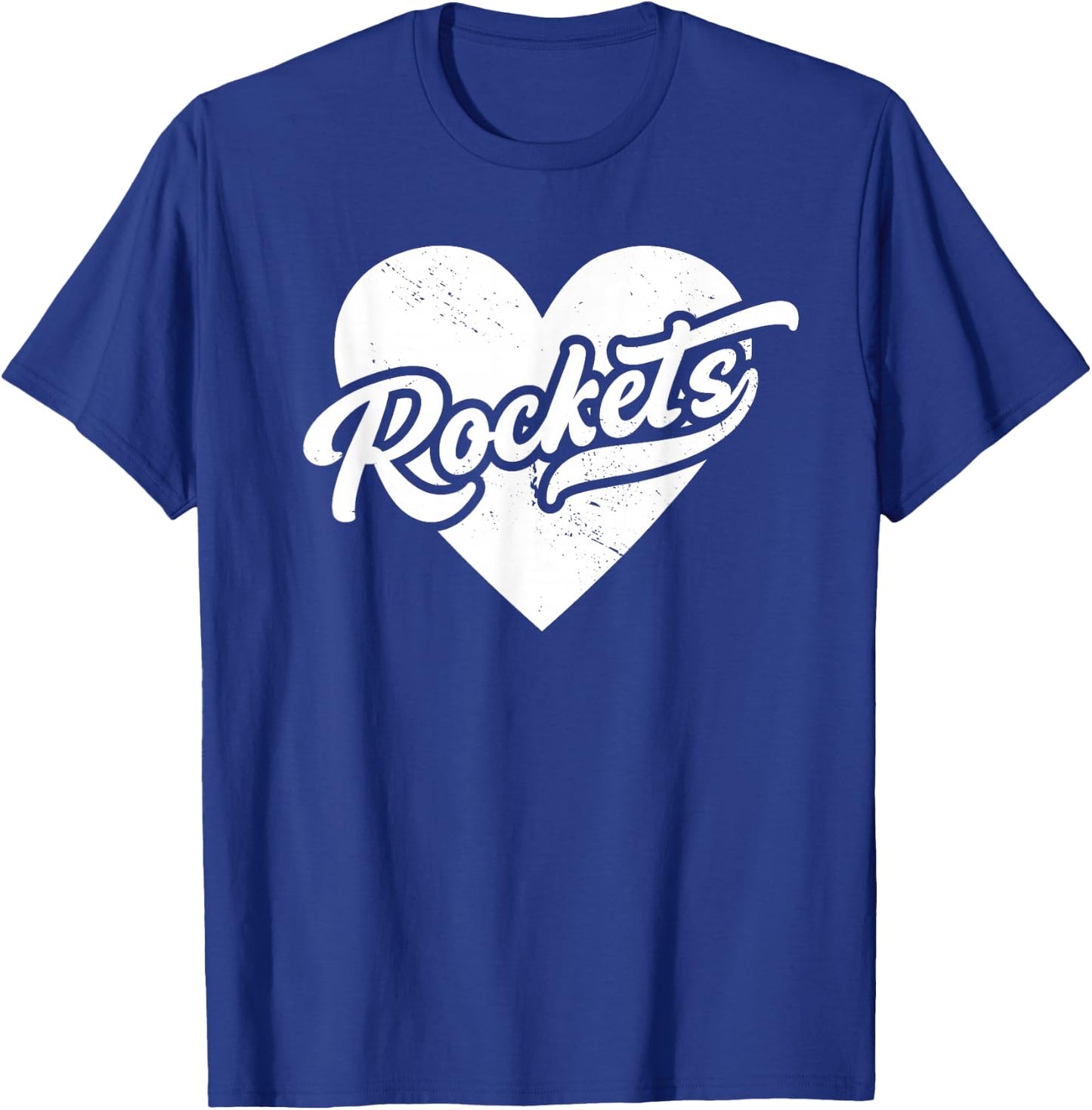 Vintage Rockets School Spirit Go Rockets Love T-Shirt - T-Shirt | Royal