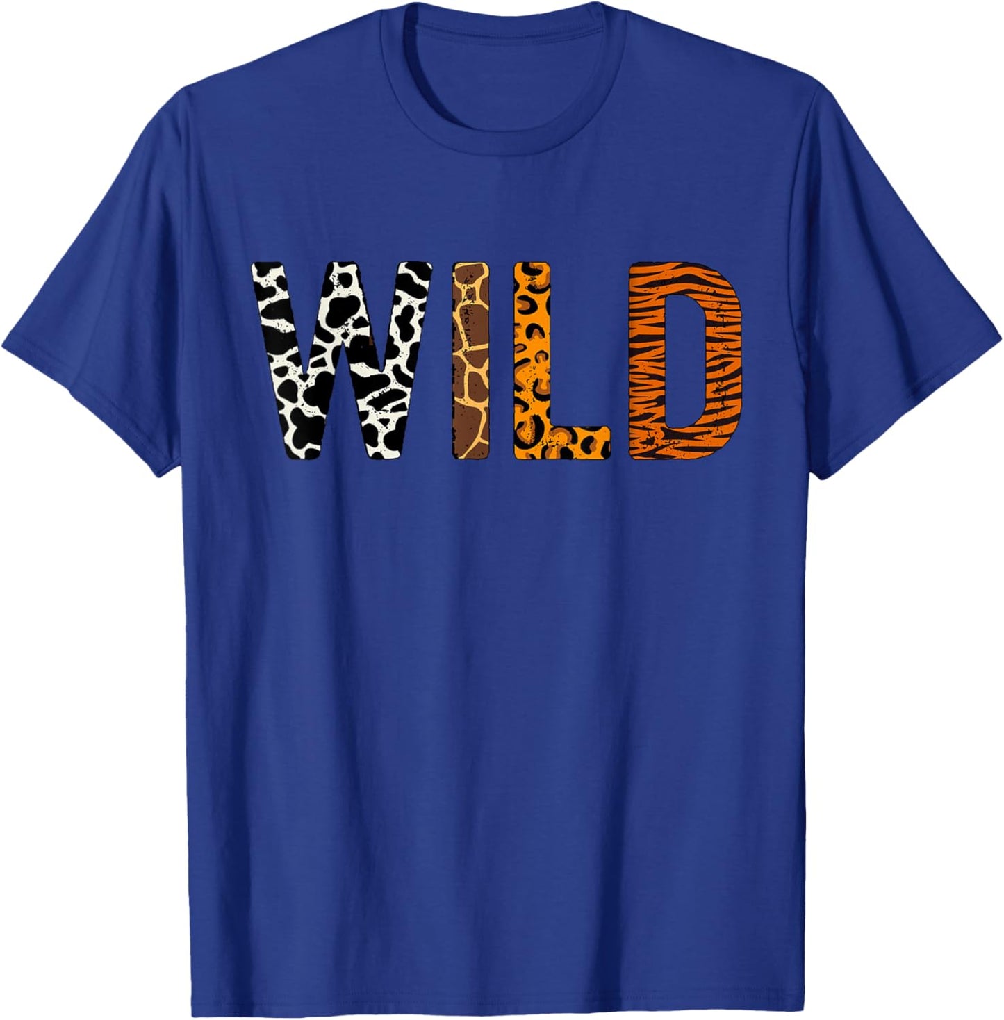 Wild Animal Pattern Giraffe tiger Leopard Animal Print T-Shirt - T-Shirt | Royal