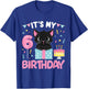 Its My 6th Birthday Girl Cat Birthday 6 Year Old Bday Party T-Shirt - T-Shirt | Royal