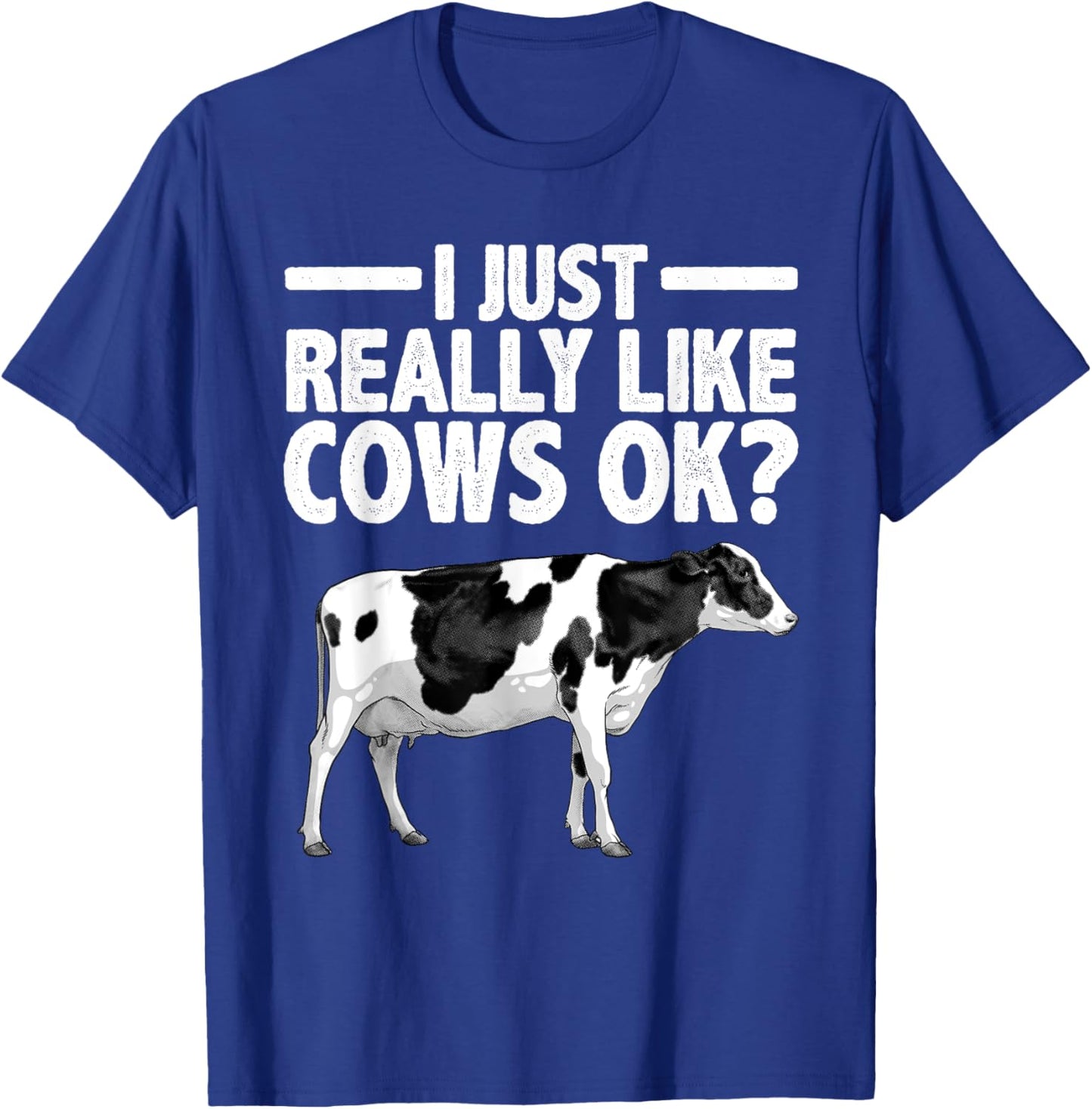 Funny Cow Art Women Cattle Farming Dairy Cow Lover T-Shirt - T-Shirt | Royal