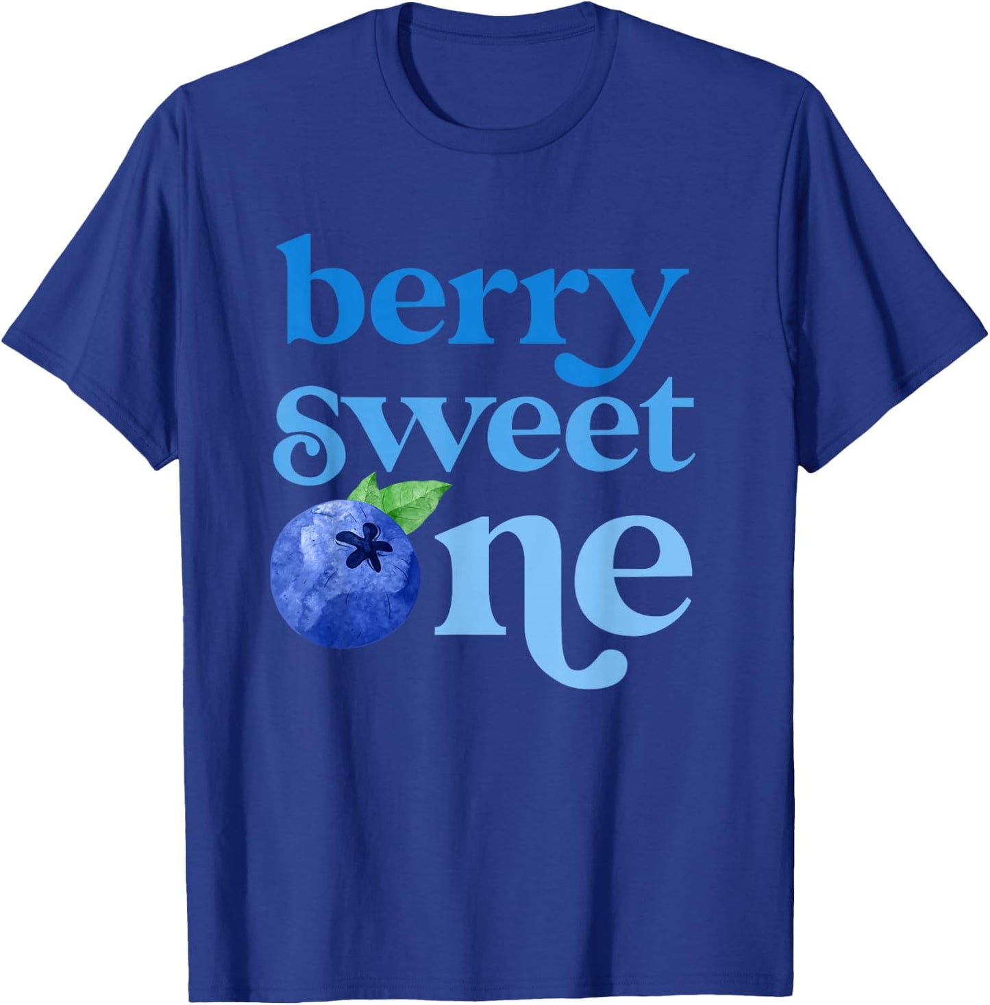 First Birthday Berry Sweet One Blueberry 1st Bday Family T-Shirt - T-Shirt | Royal