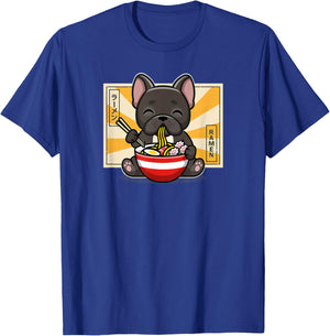 Cute Funny Kawaii Kids Japanese Ramen Black Frenchie Lover T-Shirt - T-Shirt | Royal
