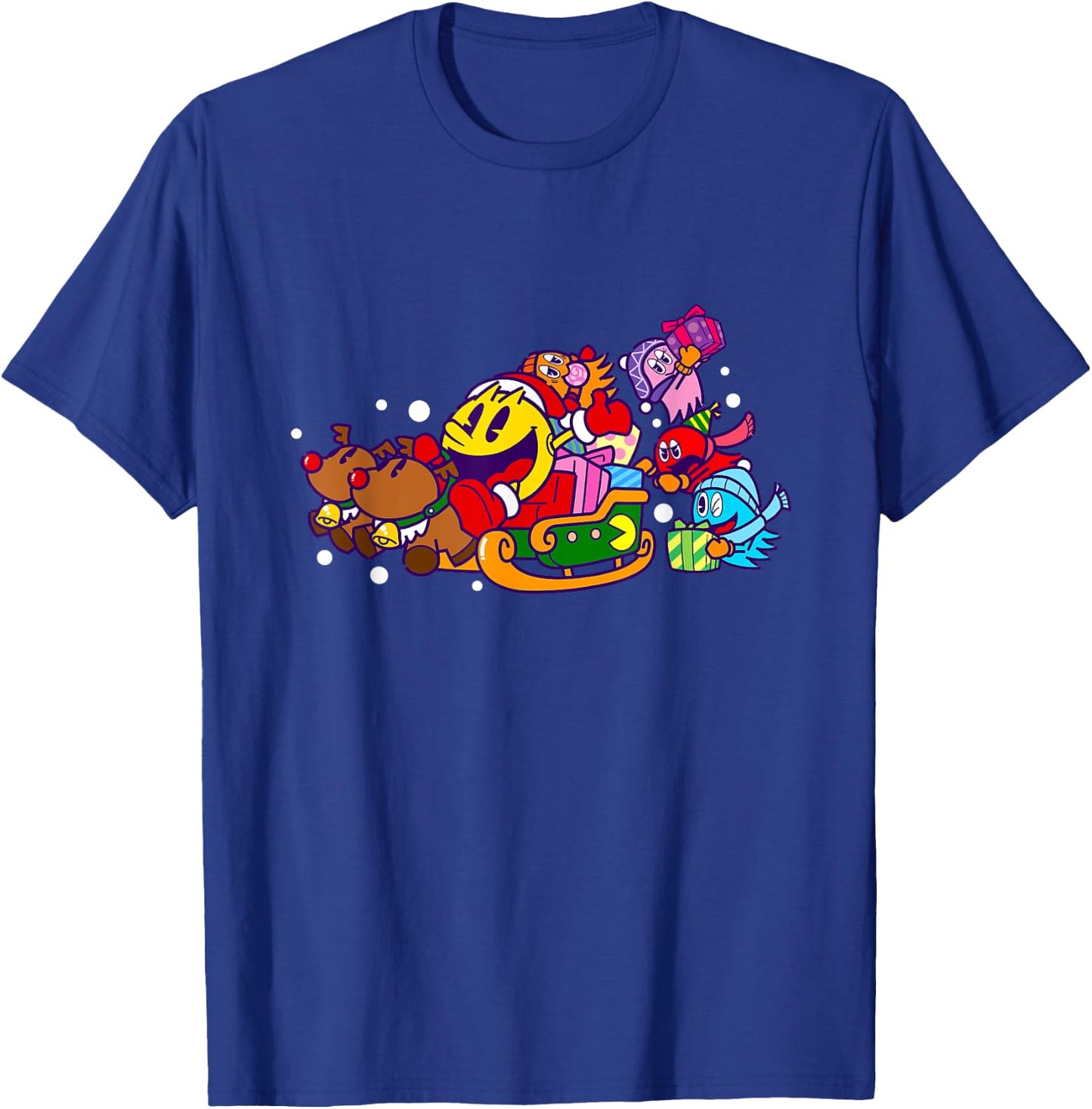 PAC-MAN Holiday 017 T-Shirt - T-Shirt | Royal