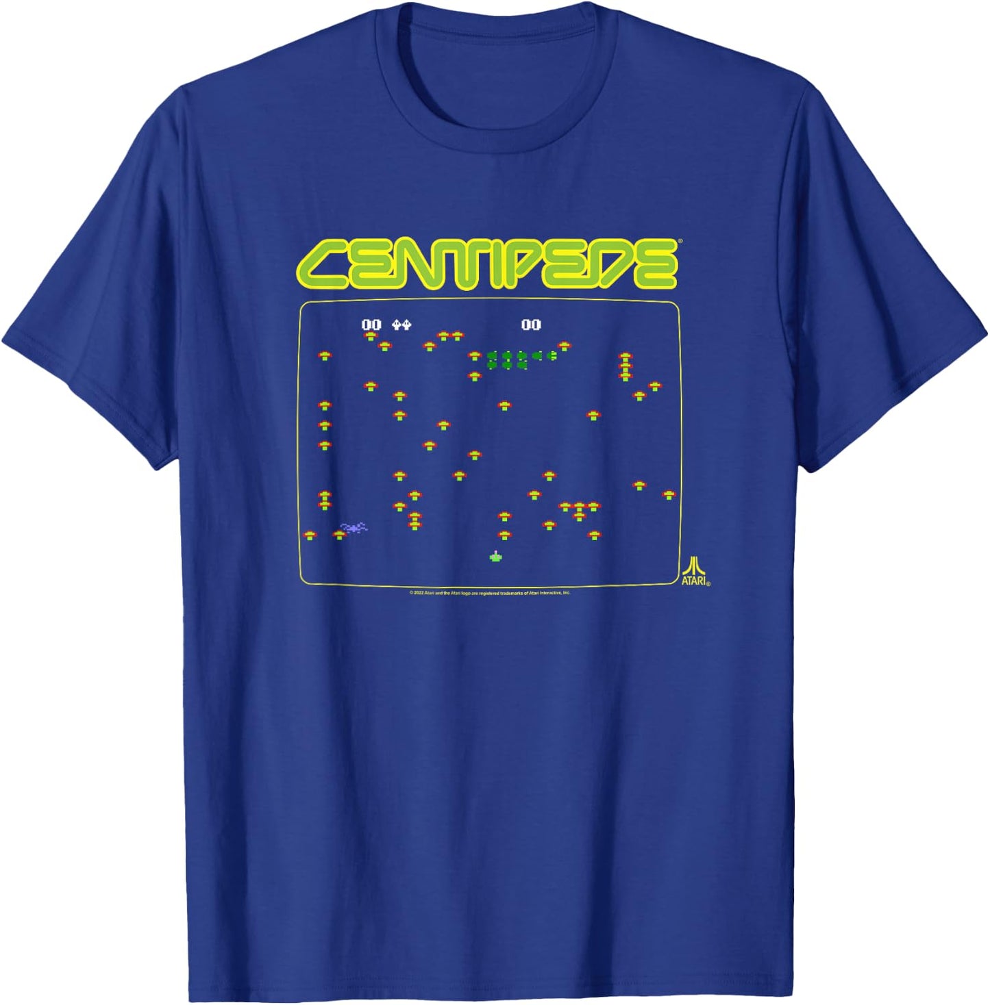 Atari Centipede Screen T-Shirt - T-Shirt | Royal