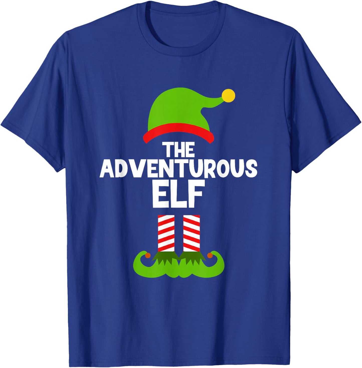 Funny The Adventurous Elf Christmas Family Pajama Adventure T-Shirt - T-Shirt | Royal