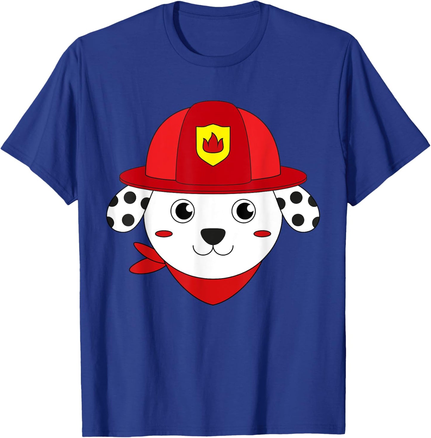 Firefighter Dog Dalmatian Fire Safety Week Fireman Hero T-Shirt - T-Shirt | Royal