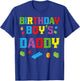 Master Builder Birthday Boy's Daddy Building Bricks Blocks T-Shirt - T-Shirt | Royal