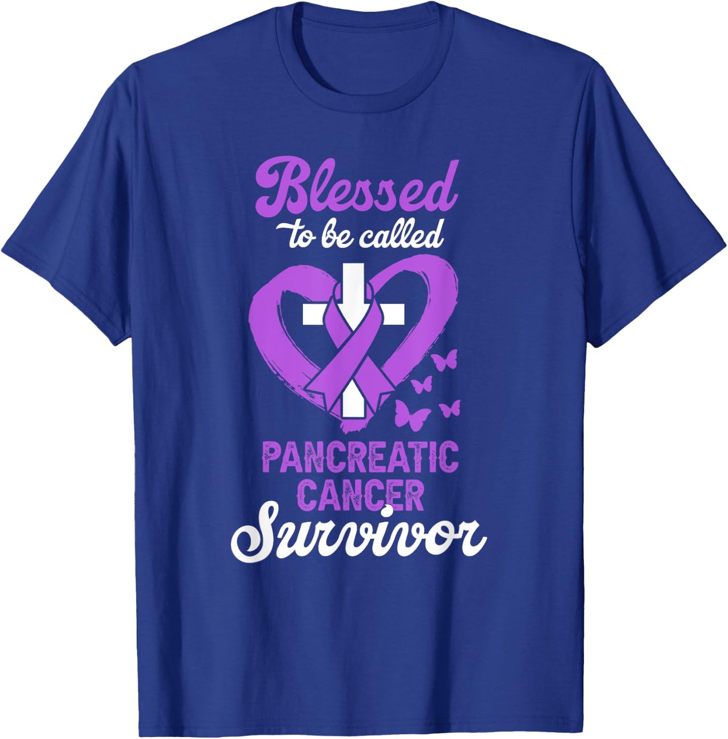 Blessed To Be Called Pancreatic Cancer Survivor Christian T-Shirt - T-Shirt | Royal