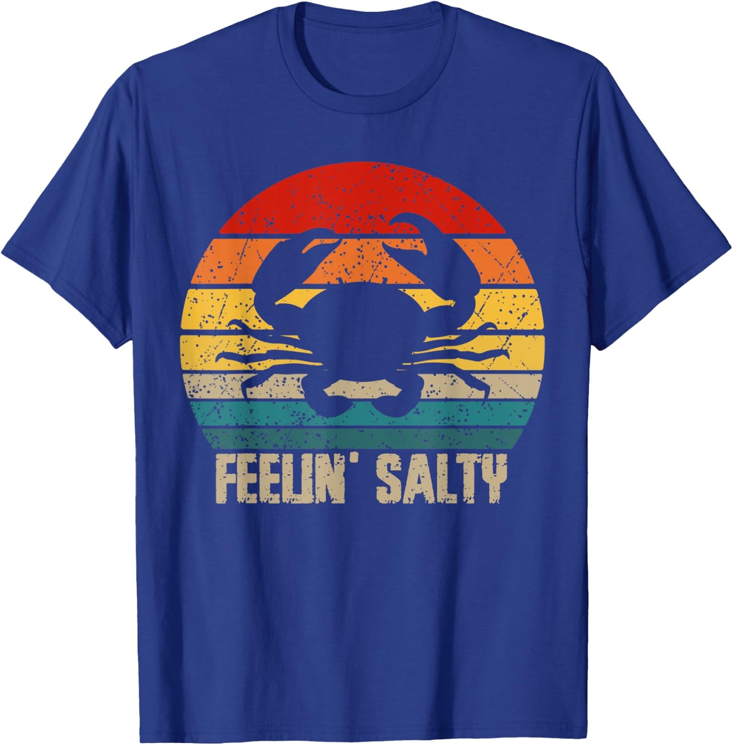 Feelin Salty Maryland Crab Sunset Graphic T-Shirt - T-Shirt | Royal