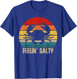 Feelin Salty Maryland Crab Sunset Graphic T-Shirt - T-Shirt | Royal