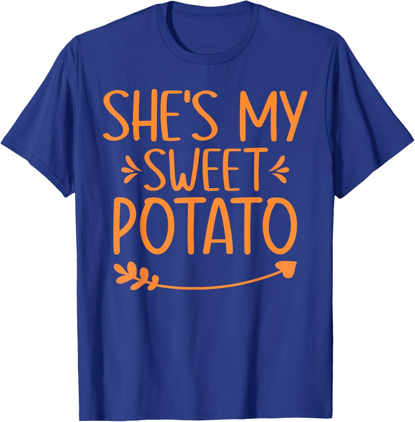Thanksgiving Matching Couples Outfit Sweet Potato Yes I Yam T-Shirt - T-Shirt | Royal