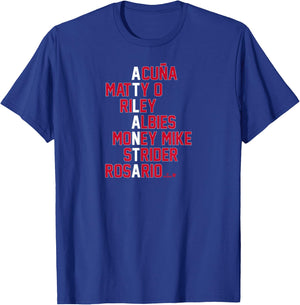 Atlanta Baseball Names - Atlanta Baseball T-Shirt - T-Shirt | Royal