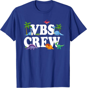 VBS Crew 2025 Vacation Bible School Dinosaur T-Shirt - T-Shirt | Royal
