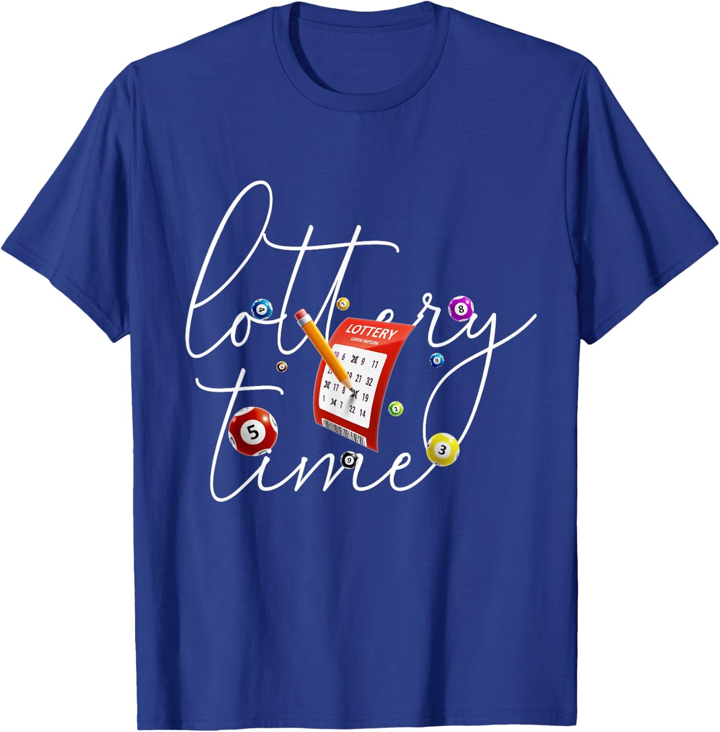 Lottery Scratcher Men Women Lucky Player Funny Bingo T-Shirt - T-Shirt | Royal