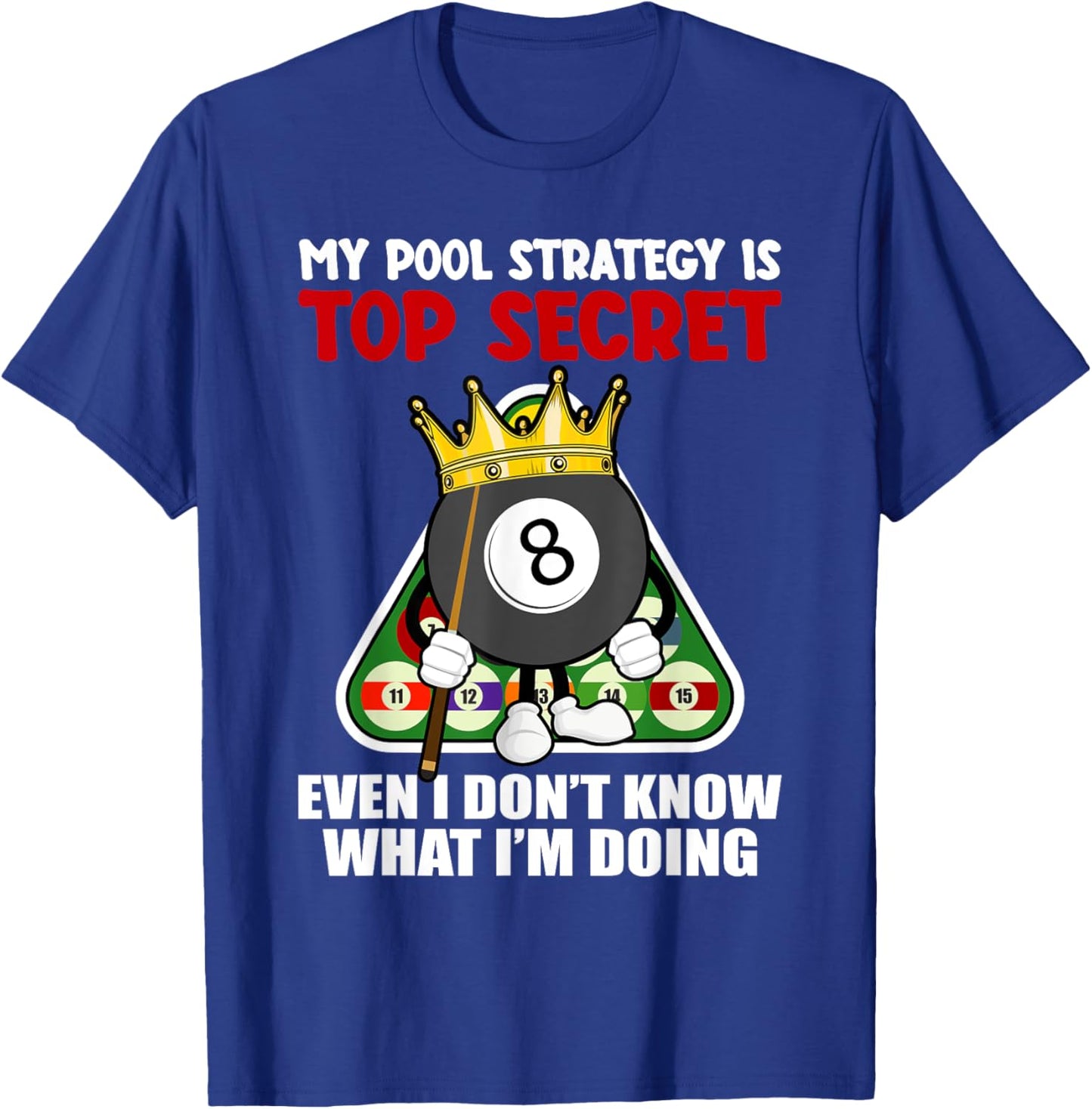 Funny Billiards Art Women Billiards Pool Players T-Shirt - T-Shirt | Royal