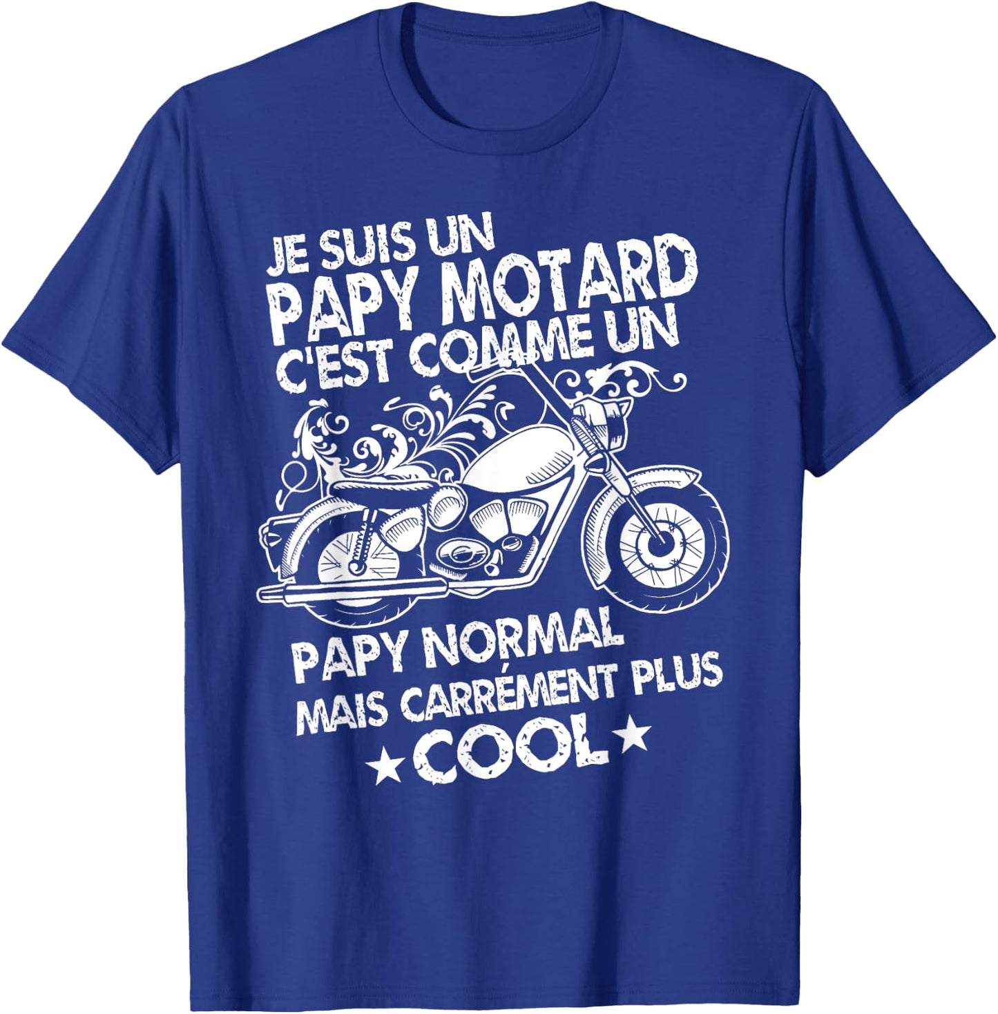 Papy Motard Gift for Motorcycle Papy Cool T-Shirt - T-Shirt | Royal
