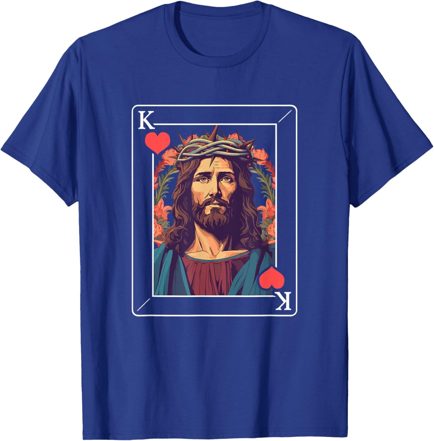 Jesus King of Hearts T-Shirt - T-Shirt | Royal