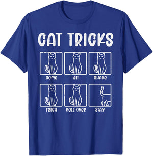 Cat Tricks Funny Feline Kitten Kitty Pet Owner Men Women Kid T-Shirt - T-Shirt | Royal