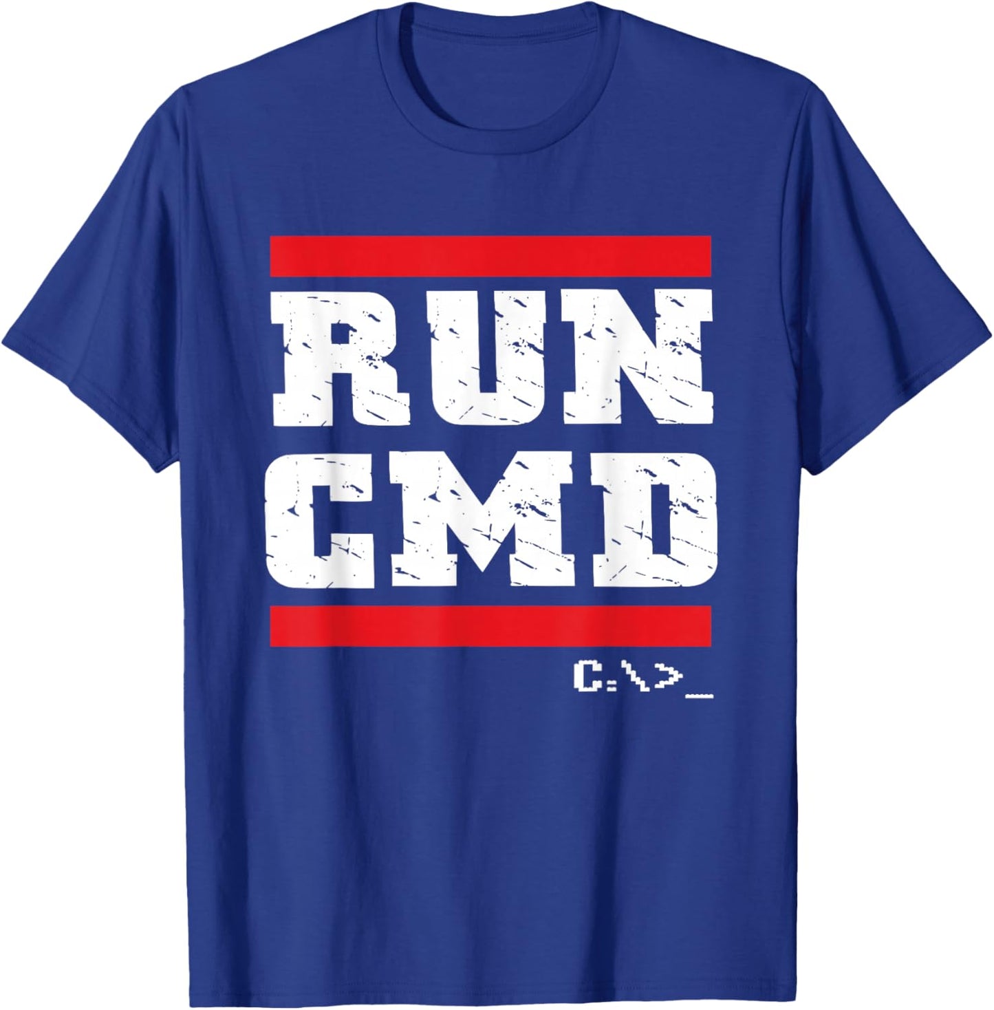 Run CMD | Programmer Coder | Computer Nerd T-Shirt - T-Shirt | Royal