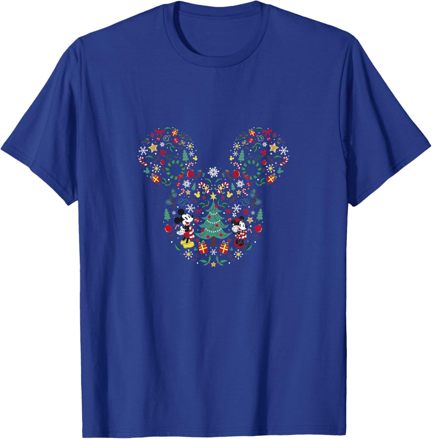 Kids Disney Mickey And Friends Christmas Icon Holiday Toddler T-Shirt - T-Shirt | Royal